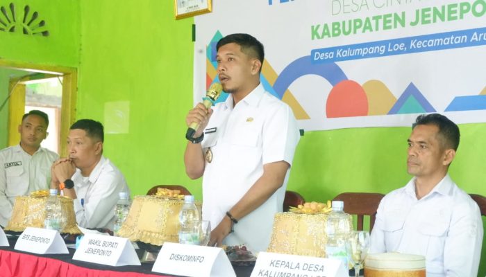 Wakil Bupati Jeneponto Canangkan Desa Kalumpangloe Sebagai Desa Cinta Statistik